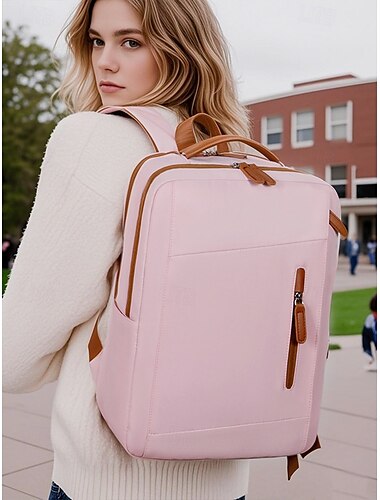 Zaino da donna per laptop con porta di ricarica USB - tessuto impermeabile resistente, design multiscomparto, elegante e pratico per la scuola, il pendolarismo e i viaggi