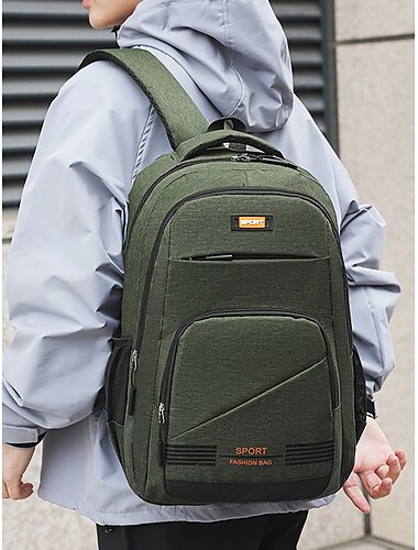  Universal-Sportrucksack für Herren mit mehreren Fächern, aus strapazierfähigem, wasserabweisendem Stoff, lässiger Stil, geeignet für Reisen, Schule und Outdoor-Aktivitäten