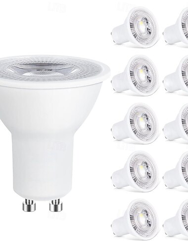  10 шт. 7 W Точечное LED освещение 500 lm GU10 GU10 8 Светодиодные бусины SMD 2835 Диммируемая Тёплый белый 220 V
