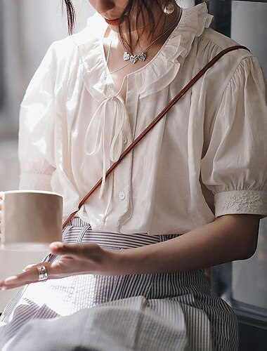  Rétro Vintage Médiéval Renaissance Blouse / Chemise Femmes Vacances Décontracté Quotidien Adulte Chemisier Printemps & Été