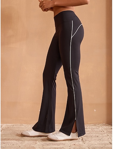  pantaloni elasticizzati a zampa da donna per attività sportive, abbigliamento e outfit