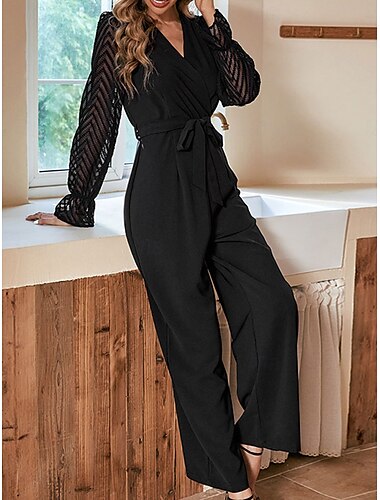  Hochzeitskleider Overalls V Ausschnitt Langarm Knöchellänge Satin Brautkleider Mit Tasche Einfarbig 2025