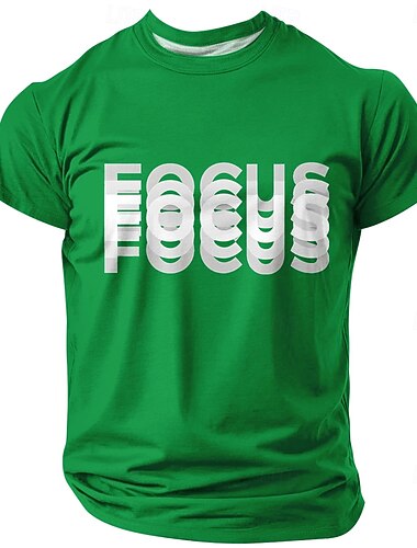  Men's Focus Optical Illusion T Shirt Short Sleeve T shirt 3D Print Crew Neck Shirt Fashion Exaggerated Designer Party Street Casual Black Red Blue Summer Spring Clothing Apparel S M L XL XXL XXXL