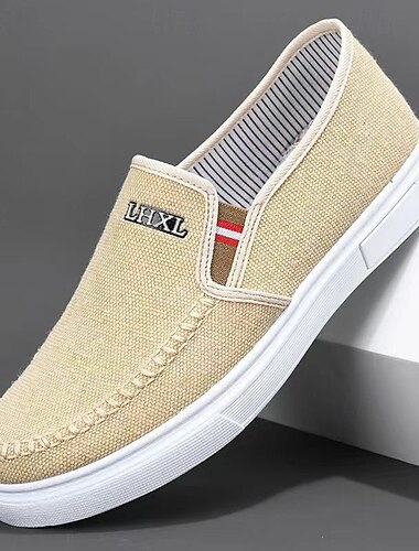  Mocassins décontractés en toile pour hommes – chaussures d'été légères et respirantes pour le quotidien, les voyages et les promenades à la plage