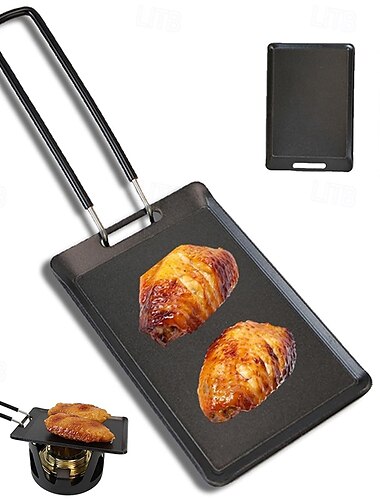  mini bbq serpenyő grill tálca hordozható kompakt könnyen tisztítható bbq grill serpenyő grill tányér kemping grill serpenyő otthoni kempingezéshez kültéri grill serpenyő hordozható sütőlap