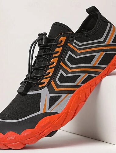  Homme Basket Chaussures pieds nus Chaussures Tendances Canyoning Occasionnel Cuir PU Maille Respirant Confortable Antidérapant À lacets Noir / Rouge Noir Bleu Roi Été Printemps