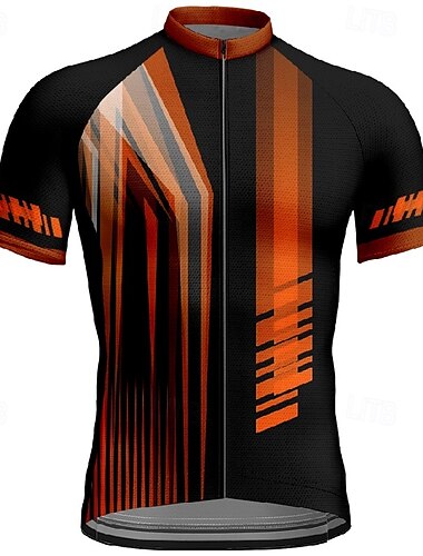  Męskie Koszulka rowerowa Krótki rękaw Rower Tee Tshirt Dżersej z 3 tylnymi kieszeniami Kolarstwo górskie Oddychający Szybkie wysychanie Anatomiczny kształt Odprowadzające wilgoć Żółty Czerwony