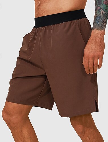  Hombre Pantalones Cortos Running Verano Al aire libre Ajuste regular Transpirable Secado rápido Bermudas Cintura elástica Negro Gris claro Corriendo Caza Escalada S M L XL XXL