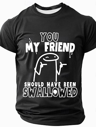  Ανδρικό Χακί Γραφικό T-Shirt με Γέλιο 'Εσύ Φίλε Μου Έπρεπε Να Έχεις Καταπιεί' Χιουμοριστικός Σχεδιασμός Μακρύ Μανίκι