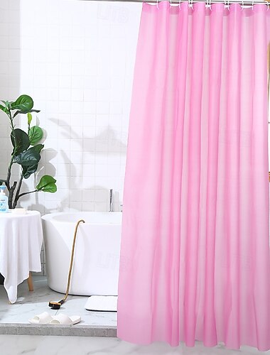  Tende da doccia resistenti alla muffa tende da bagno impermeabili in PEVA pesanti con 12 ganci in plastica bianchi 180cm x 180cm