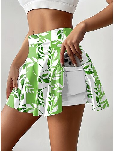  Damen Minirock Culottes Schlank Mode Lässig Mini Hohe Taille Röcke Grafisch Floral Dehnbar Täglich Amethyst Blau Grün Khaki Sommer Strick-Polyester