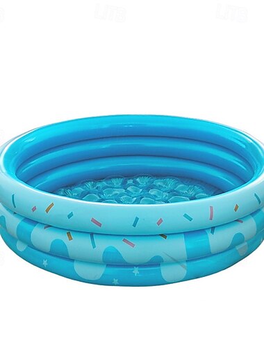  Garten rundes aufblasbares Babyschwimmbecken tragbares aufblasbares Kinder-/Kinderbecken mit kleiner Pumpe Kinderplanschbecken Indoor &Wasserspielzentrum für Kleinkinder im Freien für