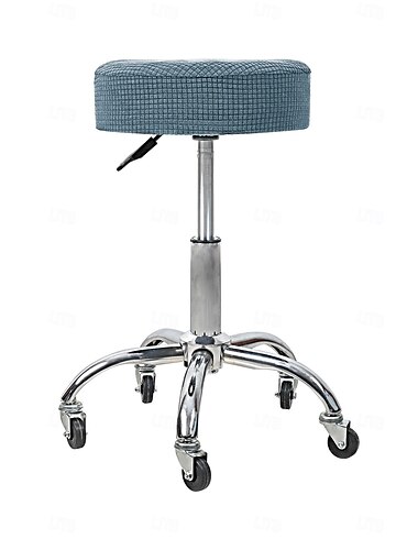  Funda universal para taburete redondo a cuadros resistente al agua - Funda para silla giratoria redonda de bar - Funda para asiento de taburete de bar - Duradera y elástica - Perfecta para proteger y refrescar los taburetes de bar