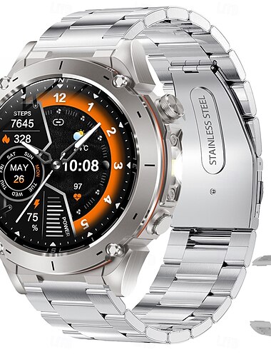  SmartWatch GPS Πυξίδα Υψόμετρο Υπαίθριο AMOLED 466*466 HD Οθόνη Καρδιοχτύπι Bluetooth Κλήση IP68 Waterproof Ανδρικό Smart Βραχιόλι