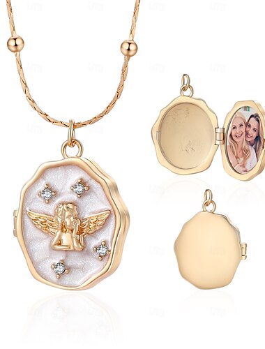  Personalisierte Medaillon-Halskette mit Fotoalbum, individuelles Geschenk für Mama, faltbarer Erinnerungsanhänger für Ehefrau, Freundin, Tochter, Freundin, Andenken zum Muttertag, Valentinstag,