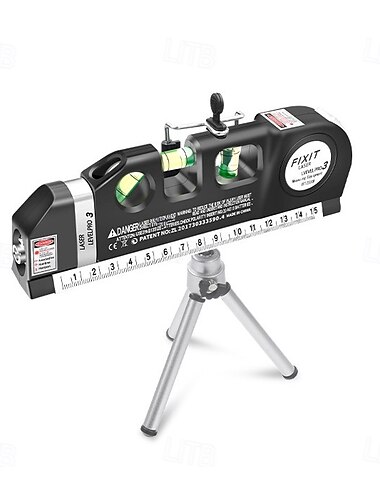  laserwaterpas gereedschap multifunctionele laserwaterpas lijnlaser kit met driehoekige beugel voor het ophangen van schilderijen, kastenwanden