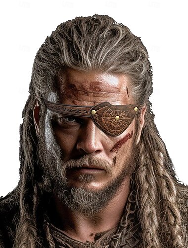  Kostymer i middelalderstil Renessanse Maske Eye Patch Ren Faire Pirat Viking Herre Pirat Halloween Karneval Ytelse Fest LARP Voksne Øyenmaske