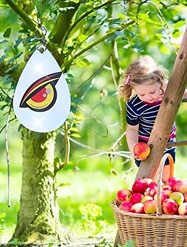  Lockvogel zum Abschrecken von Vögeln, Vogelgerät mit hängendem Reflektor für draußen und Vogelaufkleber, hält Vögel fern, Schmuck für Haus und Garten, Weihnachtsbaumdeko, 1 Stück
