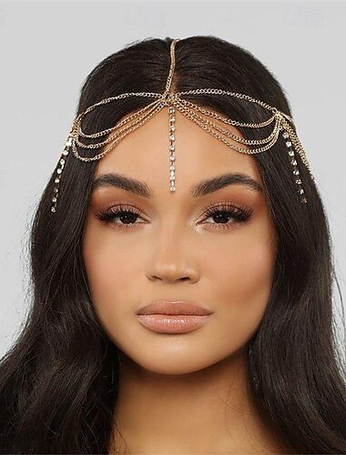  1 stuk Dames Haarbanden Haaraccessoireset Voor Feestdagen Retro Legering Goud