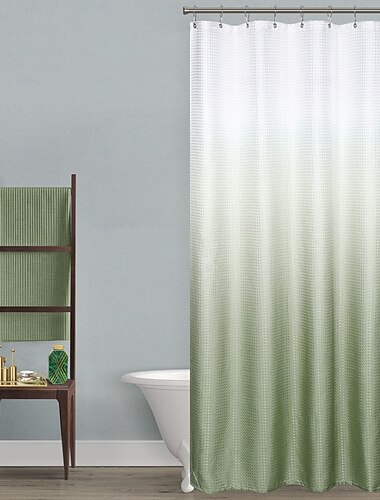  Douchegordijnsets 180cm*180cm(70"*70") voor badkameraccessoires stoffen polyester waterdicht modern douchegordijn voering met 12 haken