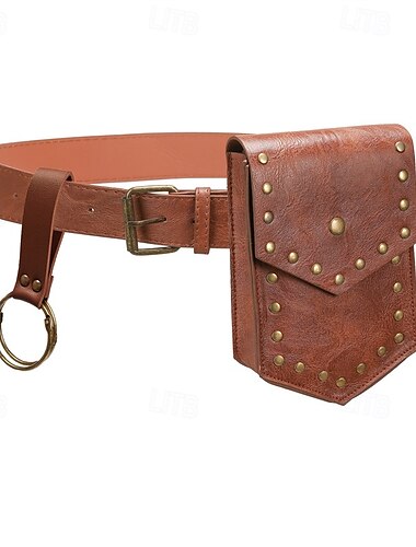  Punk & Gothic Mittelalterlich Renaissance Taillengürtel Schwerthalter Bauchtasche Ren Faire Wikinger Kreuzritter Herren Damen Unisex Keltisch Halloween Karneval Maskerade Leistung Party LARP