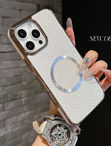  telefoon hoesje Voor Apple AirTag iPhone 16 Pro Max Plus iPhone 15 14 Pro Max Plus iPhone 13 12 Pro Max Achterkant Magnetische adsorptiekoffer Magnetisch Ondersteuning draadloos opladen Schokbestendig