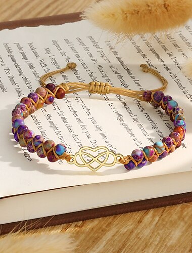  Pulsera trenzada de piedra de ágata, regalo para estudiantes, mejores amigos o compañeros de clase: joyería de regreso a clases para el nuevo semestre, cumpleaños, aniversario: elegante accesorio de
