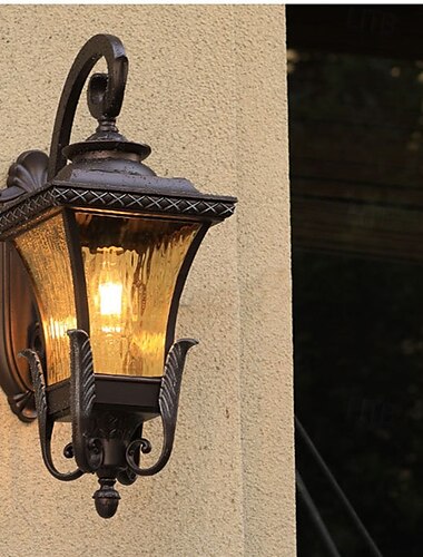  led nástěnné svítidlo starožitné nástěnné svítidlo lucerna vnější vodotěsné nerezové hliníkové sklo lucerna nástěnná lampa lucerna nádvoří zahrada balkon vila dekorativní světla