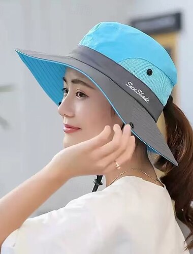  Sombrero para el sol al aire libre, sombrero de pescador para parejas, sombrero plegable para el sol, protección solar, ciclismo, turismo, montañismo, sombrero de viaje para mujer.