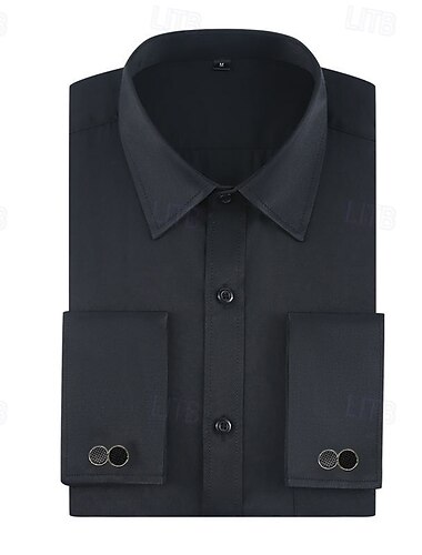  Men's Shirt Dress Shirt Button Up Shirt Line Wedding Daily Black White Yellow Sky Blue Long Sleeve Turndown Spring &  Fall Clothing Apparel Pocket