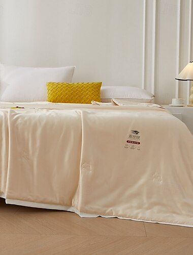  Colcha de Verano Tencel con Fibra de Proteína de Nido de Pájaro Ultra Suave Transpirable y Amigable con la Piel para Buen Sueño Nocturno de Dormilones Calientes
