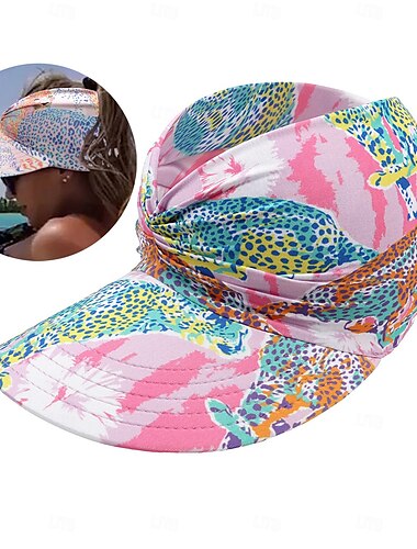  Sonnenvisierhüte für Frauen mit großer Krempe faltbare Visor Cap Strandhut Sonnenschutz UPF 50+ entworfen für Outdoor-Sportarten Strandvolleyball Golf Baseball Tennis Badminton Laufen