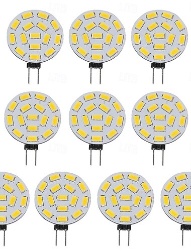  λαμπες led g4 βάσης bi-pin 10-30v g4 15 smd 5730 led καλαμποκιού ισοδύναμο με 20w αντικατάσταση λαμπτήρα αλογόνου για εσωτερικά διακοσμητικά φώτα πολυέλαιος κρυστάλλινο φως 10τμχ
