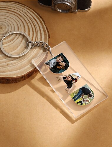  Personalisierter Foto-Schlüsselanhänger das beste Geschenk für Papa einzigartiges Andenken für den Vatertag herzlichen Geschenkes für Hochzeit Geburtstag Weihnachten Jubiläum