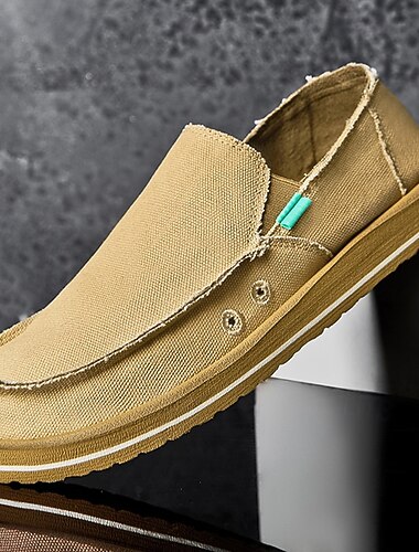  ανδρικά loafers από καμβά – ελαφριά καθημερινά παπούτσια που αναπνέουν για καλοκαίρι, οδήγηση και βόλτες στην παραλία