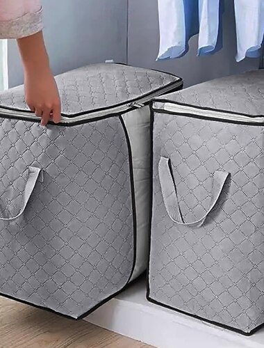  2-pack opbergzakken voor onder het bed, stevige opbergzakken met rits, waterdicht en verplaatsbaar &Reisopbergers opvouwbaar, versterkte handgrepen voor kleding, beddengoed, dekens, ruimtebesparend,