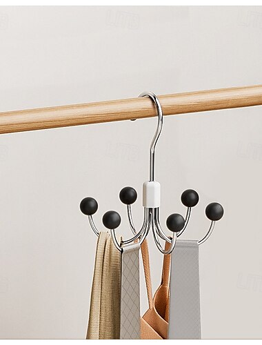  Sechszackiger Haken, 360-Grad drehbarer Kleiderbügel für Kleidertaschen, multifunktionaler Kleiderbügel für Unterwäsche, Haken zur Aufbewahrung von Mänteln und Hüten
