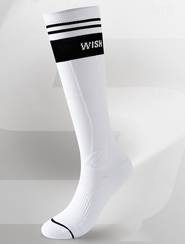  Sportsocken Tennissocken 1 Paar Damen Socken Atmungsaktiv Tennis Basketball Laufen Joggen Pickleball Sport Farbblock Baumwolle Schwarz Weiß Gelb