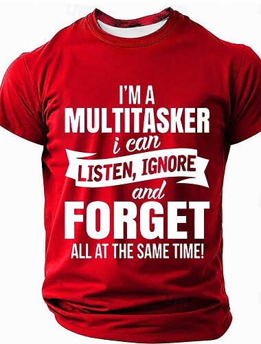  Herren Lustiger Slang T Shirt Kurzarm T-Shirt 3D-Druck Rundhalsausschnitt Hemd Mode Täglich Basic Straße Lässig Täglich Schwarz Rote Blau Sommer Frühling Ganzjahres Bekleidung S M L XL XXL XXXL