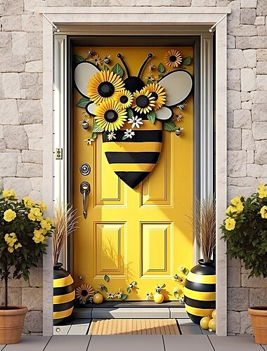 Декорации для дверей Sunshine Bee чехлы для дверей гобелен для дверей занавески для дверей декорации для фона баннер для дверей во дворе/на улице для главной двери фермерского дома