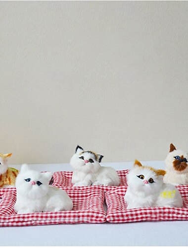  Simulation schöne Katze macht Geräusche Puppe süße schlafende Plüschkatzen auf Matte ausgestopfte Dekorationen tolles Geschenk
