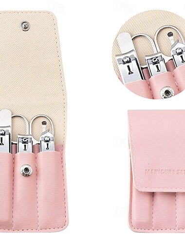  Nagelknipser-Set, 6-teiliger Zehennagelknipser, Fingernagelknipser aus Edelstahl und Maniküre-Set aus PU-Leder, Geschenkideen