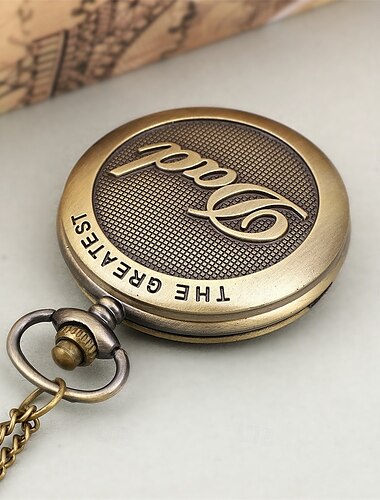  Vintage Taschenuhr mit Gravur „Der größte Papa“ Quarz-Taschenuhr, Vatertagsgeschenk