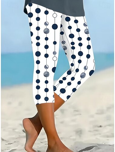  Leggings für Damen Capri-Hosen hohe Elastizität Urlaub Vintage Mode Voll Länge Hohe Taille Floral Grafikdruck Thermisch Warm Atmungsaktiv Weich Dehnbar Freizeit Alltag