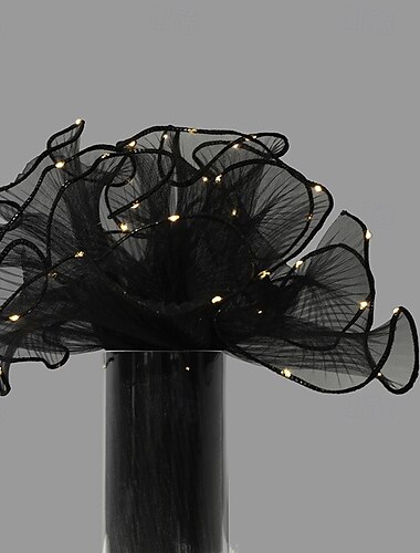  Blumengeschenkverpackung mit LED-Licht, Wellengaze-Verpackungsmaterial für Blumensträuße, Lutscher-Geschenkbox für Hochzeit, Party, Geburtstag