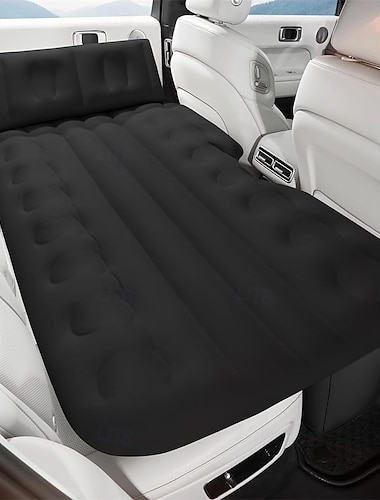  מזרן אוויר מתנפח עצמי, מיטת מושב אחורי לרכב, משטח מנופח PVC, כרית ספת אוויר לרכב, משאבת טעינה מובנית לניפוח וריפוי מהירים