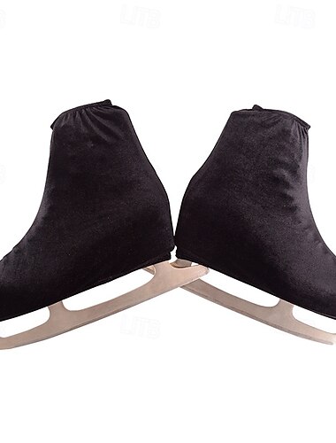  Accesorios de patinaje sobre hielo para hombres y mujeres, color burdeos, negro y blanco, inelásticos, para entrenamiento, práctica y competición, patinaje artístico clásico.