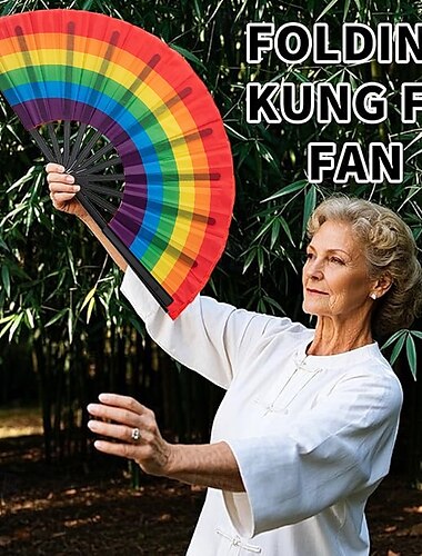  pride opvouwbare ventilator boots on the ground holografische opvouwbare handventilator, regenboog line dance klapventilator, lgbtq feestbenodigdheden, love is love opvouwbare popping ventilator in