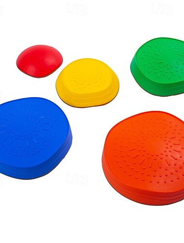  Anpassbare wellenförmige sensorische Integrationssteine für Kinder – bunte Balance-Tools für Vorschulkinder zum Überqueren von Flüssen &Log Bridge Spiele