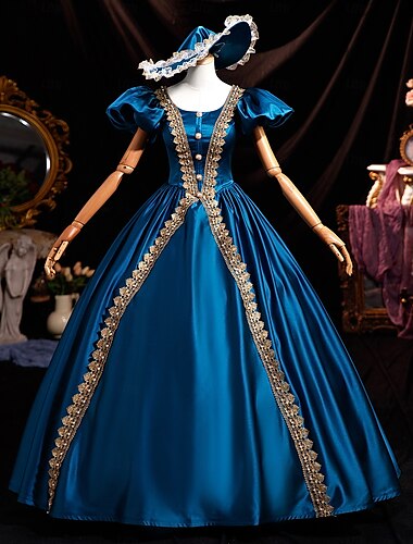 Rokoko-Ballkleid für Damen aus dem 18. Jahrhundert, Prinzessin Maria Antonietta, Rokoko, viktorianisches Renaissance-Urlaubskleid